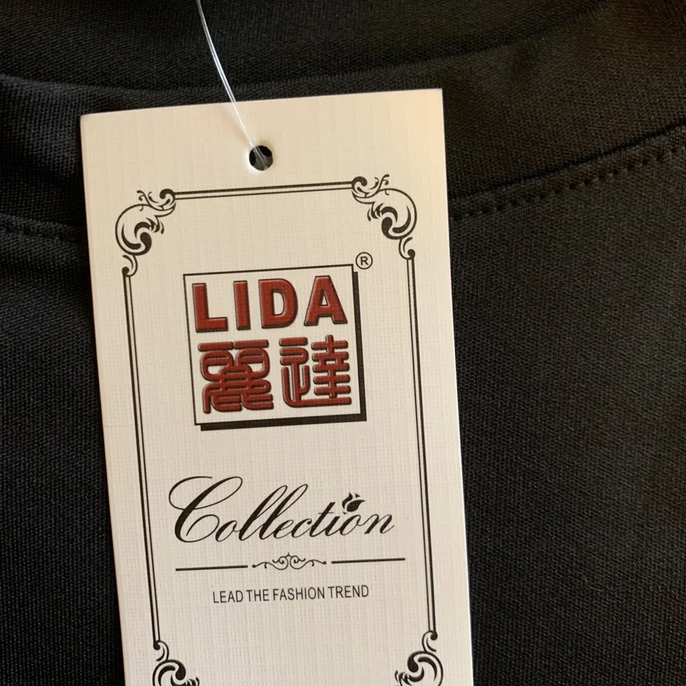 Black Crop Top with “Love Lettering” by Lida - Picture 8 of 10